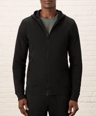 brushed fleece zip hoodie