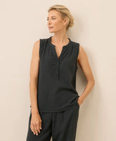 clearance coastal double gauze henley tank