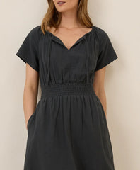 clearance coastal double gauze boho midi dress