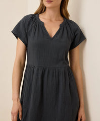 clearance coastal double gauze breezy dress