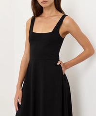 fit & flare square neck dress