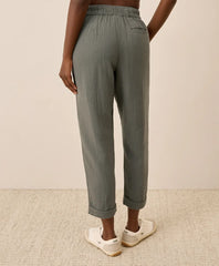 clearance coastal double gauze rolled cuff pant