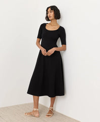 clearance fit & flare signature scoop dress
