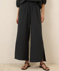 clearance coastal double gauze split hem pant