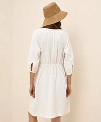 clearance coastal double gauze peasant dress