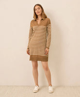 clearance classic fine knit collared sweater dress