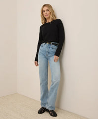 clearance luxe stretch jersey slim long sleeve tee
