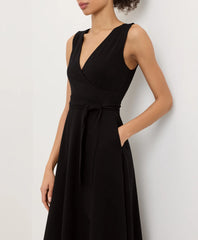 clearance fit & flare easy v-neck dress