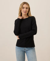 clearance luxe stretch jersey slim long sleeve tee
