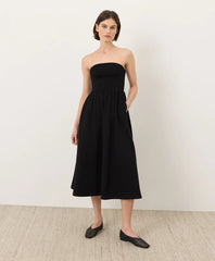 clearance fit & flare strapless dress