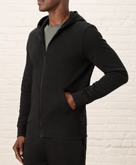 brushed fleece zip hoodie