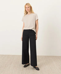 clearance stretch twill wide leg pant