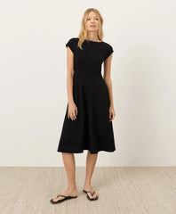 fit & flare ballet neck dress