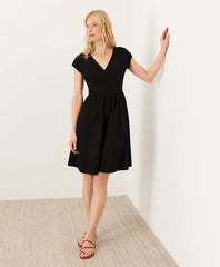 clearance fit & flare crossover dress