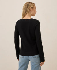 clearance luxe stretch jersey slim long sleeve tee
