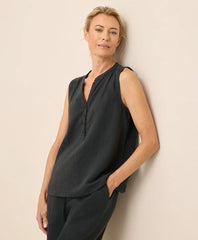 clearance coastal double gauze henley tank