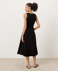 clearance fit & flare easy v-neck dress