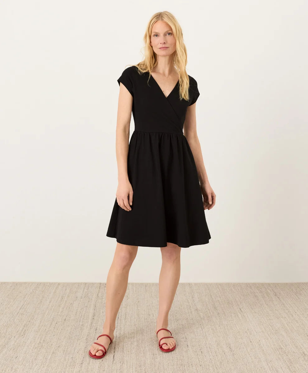 clearance fit & flare crossover dress