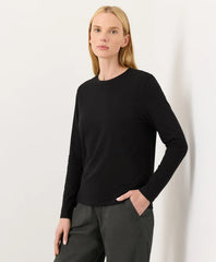 luxe essential crewneck long sleeve tee