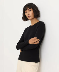 perfect rib crewneck long sleeve tee