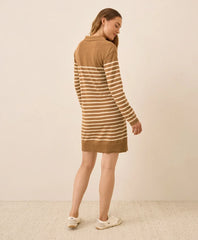 clearance classic fine knit collared sweater dress