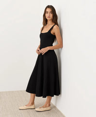 fit & flare square neck dress