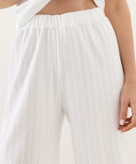 clearance pointelle wide leg pant