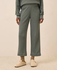 clearance thermal waffle wide leg pant