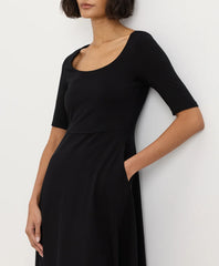 clearance fit & flare signature scoop dress