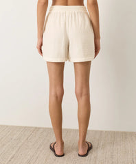 coastal double gauze curved hem short