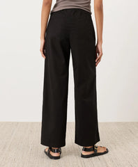 clearance stretch poplin wide leg pant