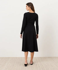 clearance fit & flare wrap dress