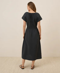clearance coastal double gauze boho midi dress