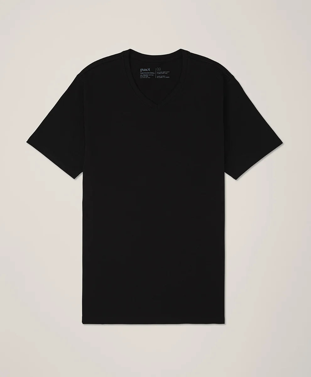 luxe essential slim fit v-neck tee