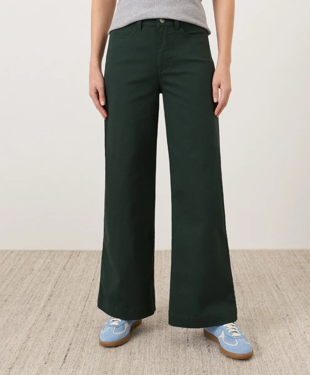 clearance stretch twill wide leg pant
