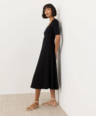 clearance fit & flare signature scoop dress