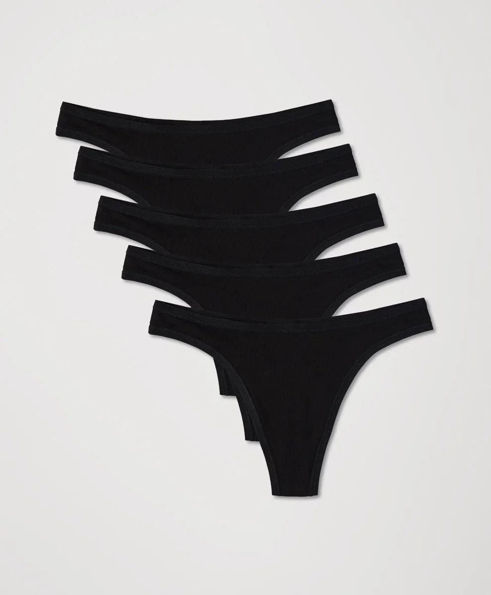 everyday classic fit thong 5-pack