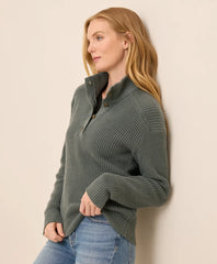 clearance luxe knit henley sweater