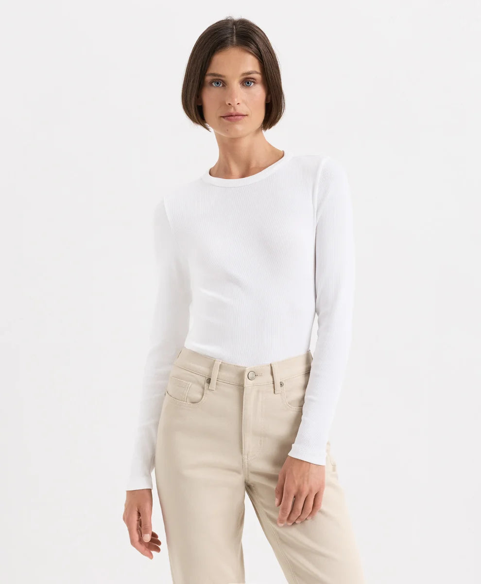 perfect rib crewneck long sleeve tee