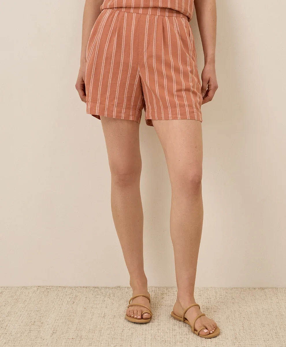 clearance canopy linen blend high-waisted short