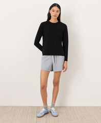 soft-slub essential crewneck long sleeve tee